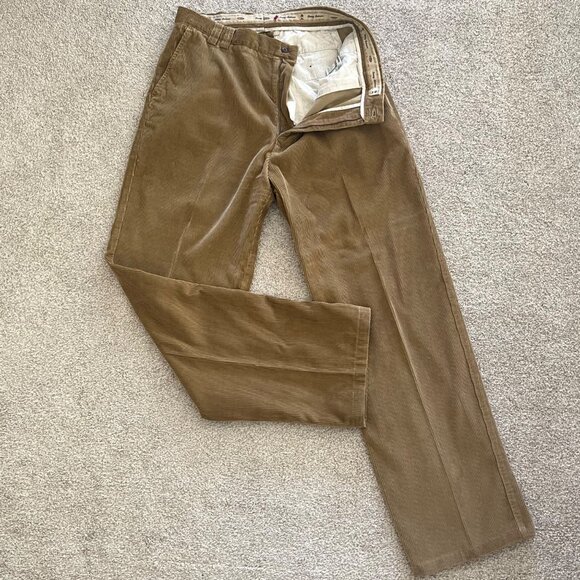 Tommy Bahama Corduroy Relaxed Fit Cotton Tan Beige Pants Size 38 - Picture 1 of 8